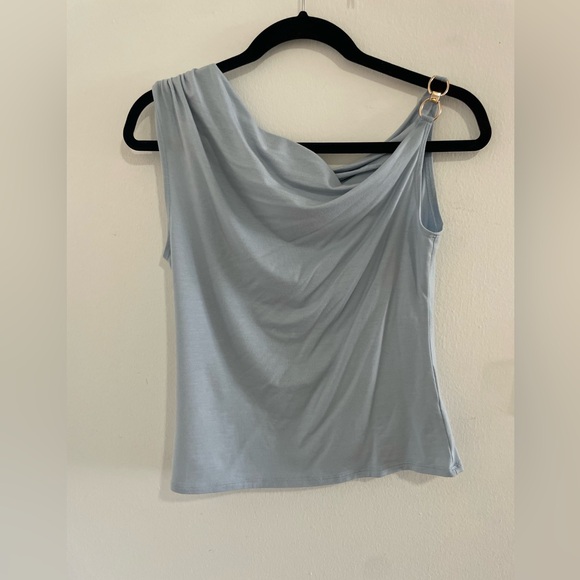 Reformation Hattie top light blue with gold detail size M - Picture 4 of 6